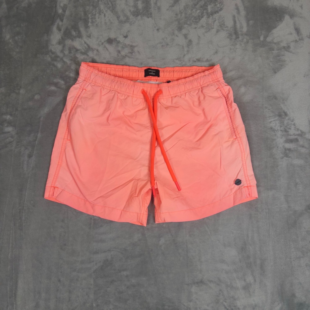 Superdry Swim Shorts Mens Size M Coral Pink Studios Mesh Lined Trunks Beachwear